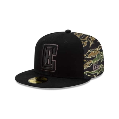 Los Angeles Clippers Gorra | New Era NBA Camo Panel 59fifty Fitted Cap Mexico - Negros